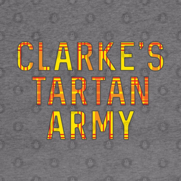 Clarke's Tartan Army, Scottish Lion Rampant Coloured Tartan, Scottish Football Slogan by MacPean